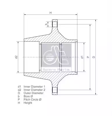 10.20402 DT Spare Parts kerékagy